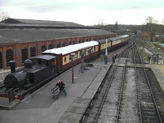 antique steam train on bluebell railway sussex