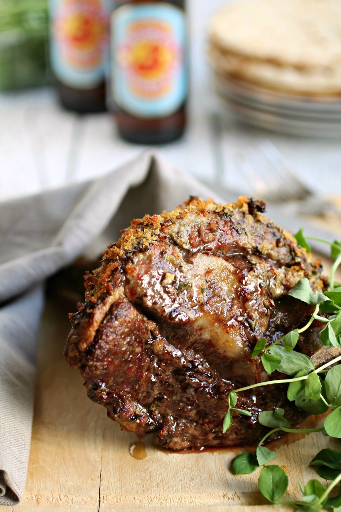 hungry couple mustard and herb crusted lamb with yogurt sauce work coted