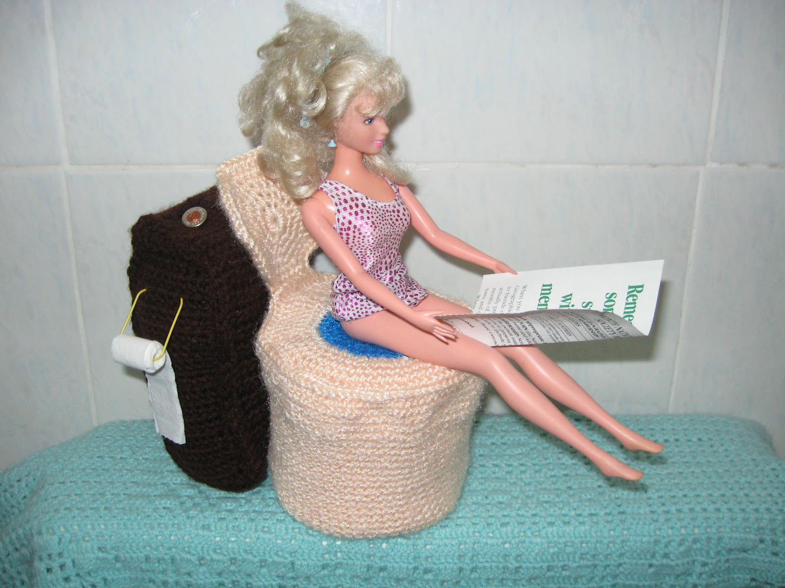 barbie on toilet