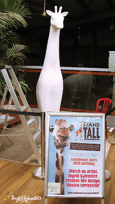 Nextra-terrestrial - Ingrid Sylvestre - Stand Tall for Giraffes at Colchester Zoo - first layer of paint Nextra-terrestrial - Ingrid Sylvestre - Stand Tall for Giraffes at Colchester Zoo - first layer of paint