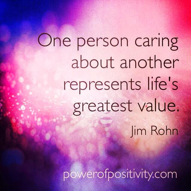 ONE PERSON CARING ABOUT ANOTHER REPRESENTS LIFES GREATEST VALUE Quotes