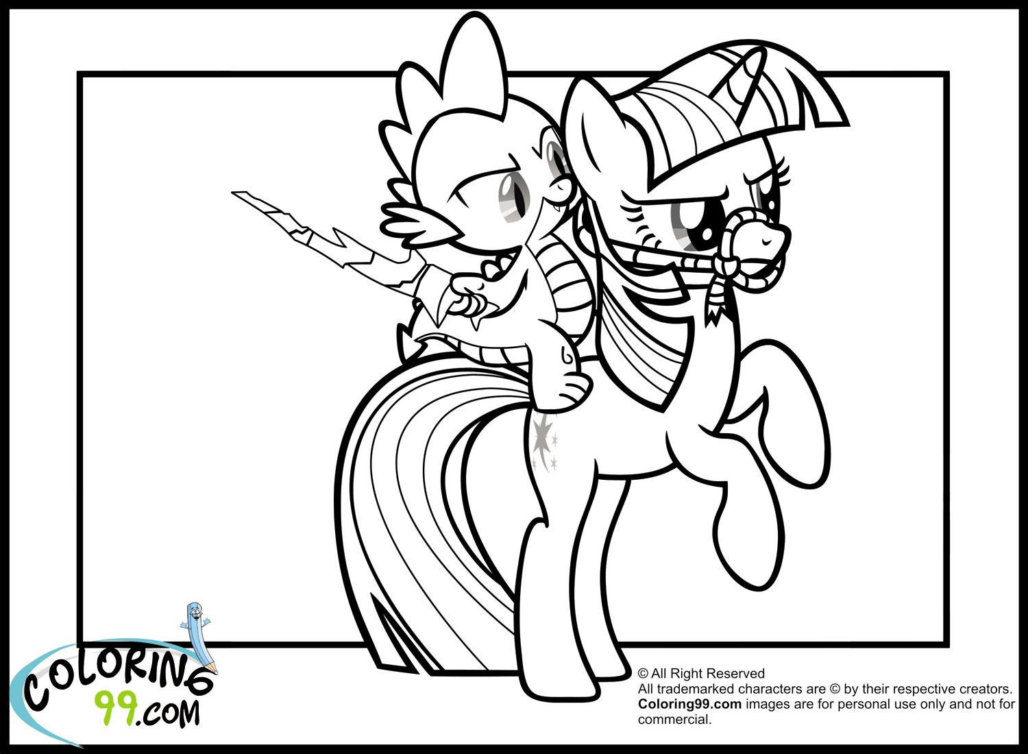 My Little Pony Twilight Sparkle Coloring Pages 