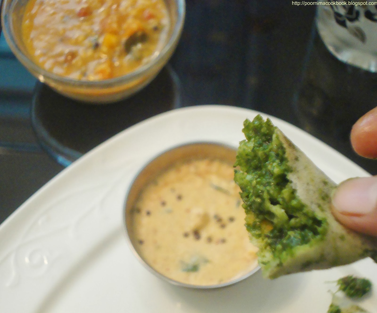 Poornima's Cook Book Palak Dosa / Palak Paneer Dosa ( Dosa Stuffed