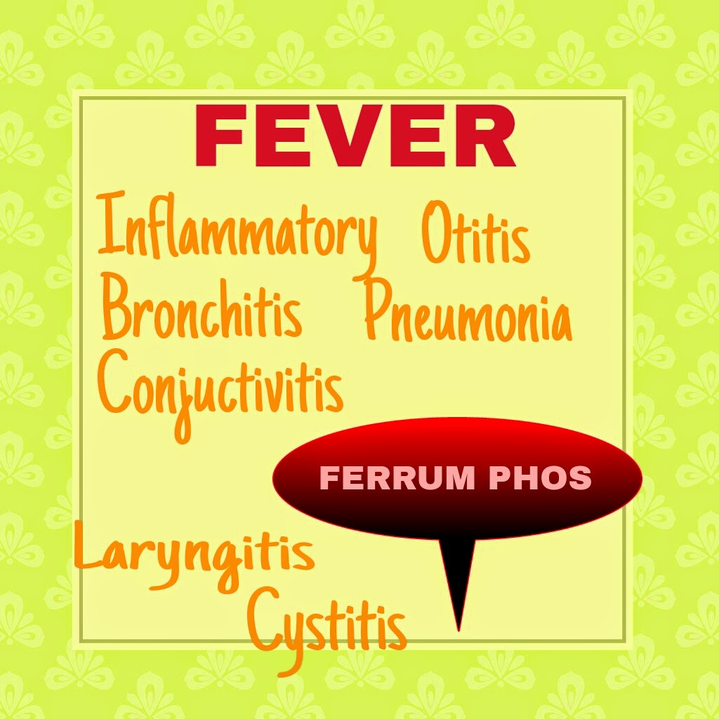 Tips and Facts Check list of Symptoms of Ferrum Phosphoricum in Fevers