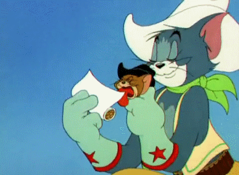 Tom making Jerry's on envelop Tom making Jerry's on envelop
