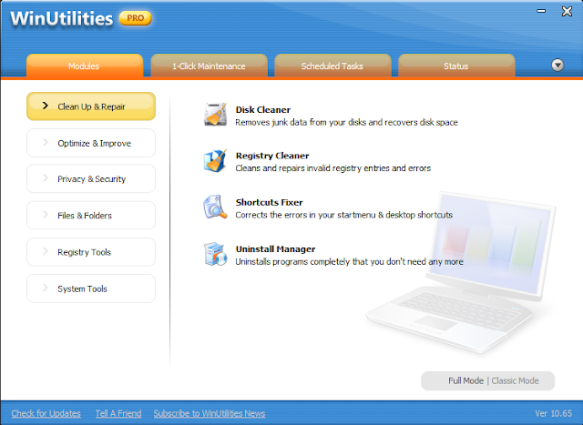 تحميل برنامج صيانة وتسريع الجهاز WinUtilities Pro WinUtilities+Pro