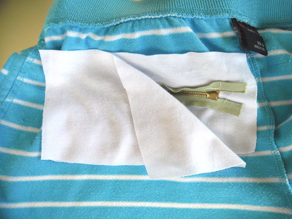 Creating my way to Success How to add a zip pocket to shorts in 5 easy