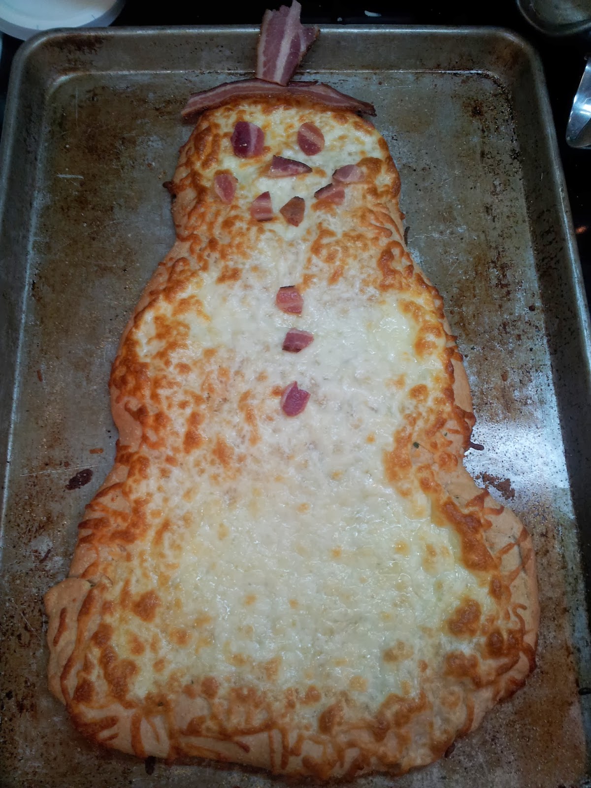 Working Mom Wonders Snowman Cheese Bread