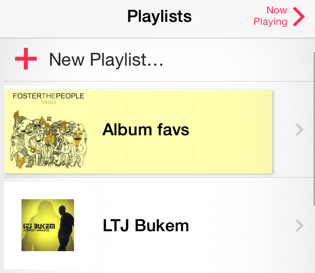 playlists in iphone music app