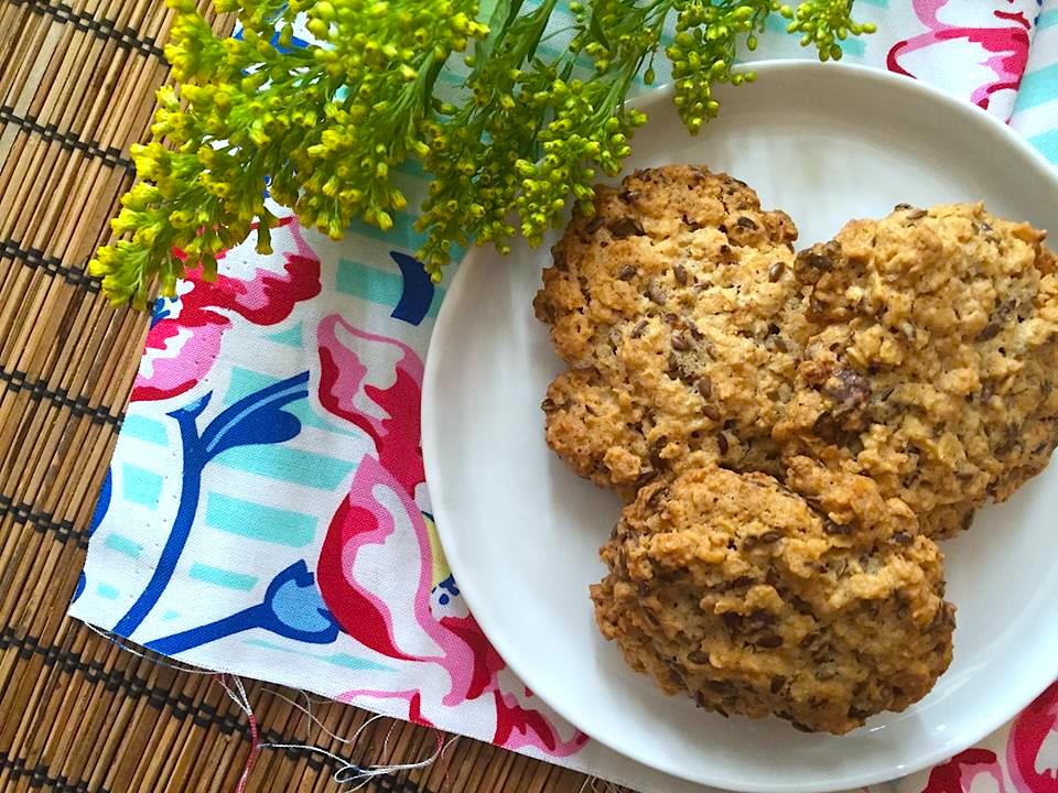 Breakfast flaxseed oatmeal cookies Kimchi and Beans