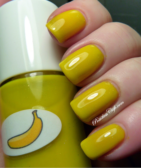 The Nail Junkie Banana Neon Shimmer Jelly Pointless Cafe