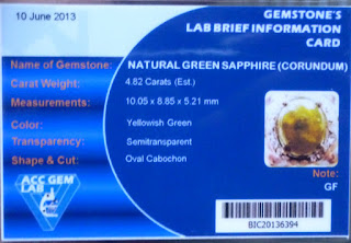 Natural Green Sapphire Kode P245