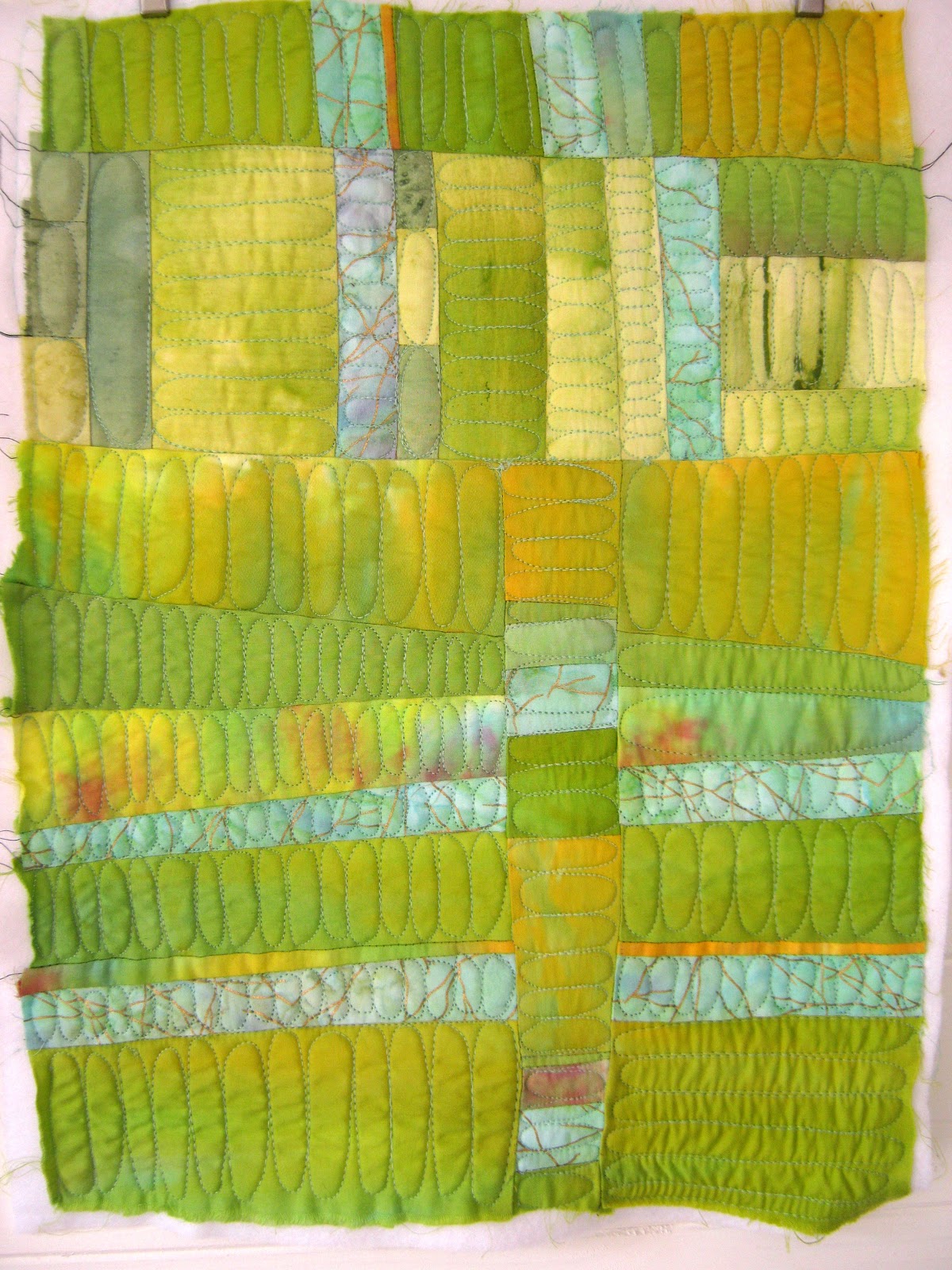 Quilt Routes Green grass... part two...