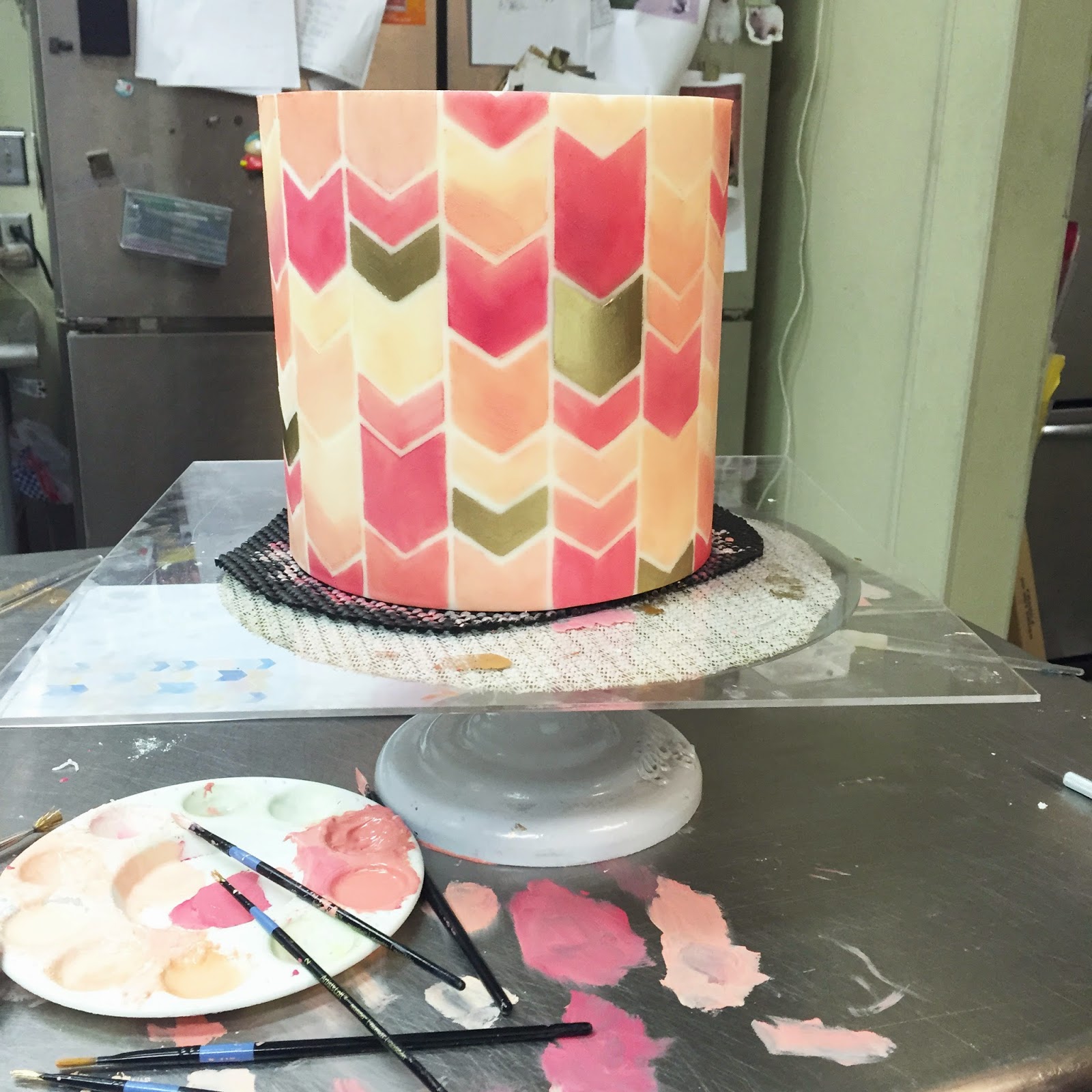 Gateaux's cake log Edible Painting, my latest obsession