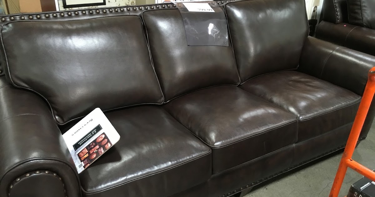 Adalyn Home Riley Leather Sofa Costco Weekender