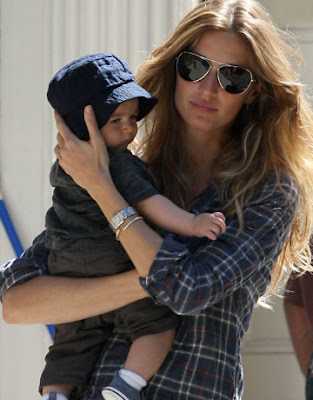image of gisele bundchen with son benjamin rein brady