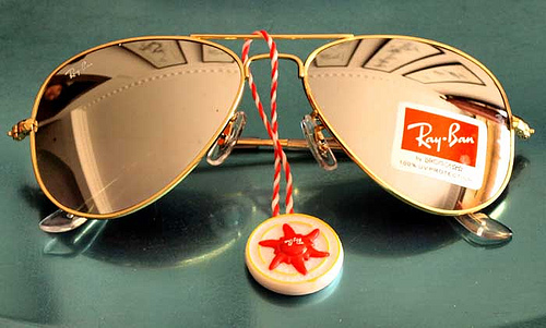 ray ban aviator espejo