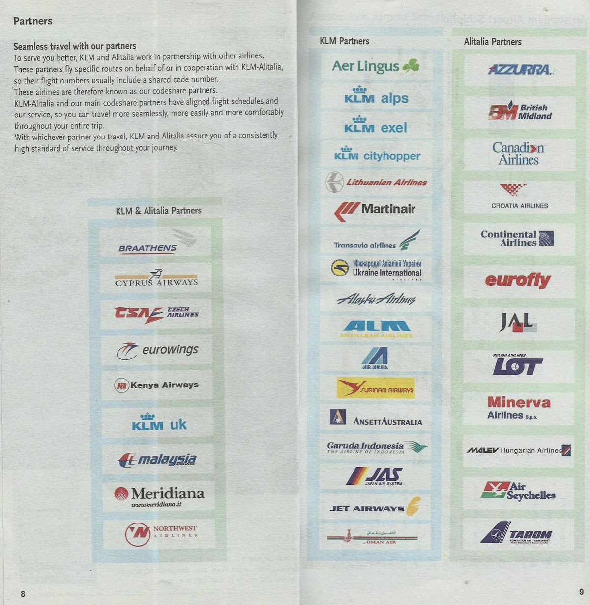 Airline memorabilia KLM / Alitalia (2000)