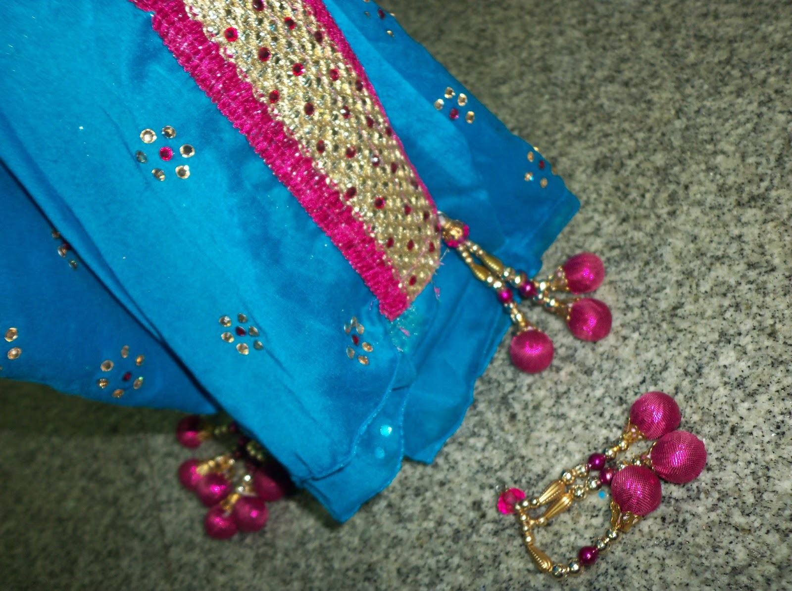 DIY Embellished Dupatta Tutorial Bling Sparkle