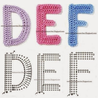 Crochetpedia: Crochet Letters and Numbers for appliqueing and decor