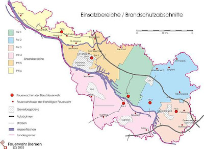 Bremen Karte Regionen Bild