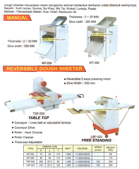 Dough Sheeter Kitchen Equipment