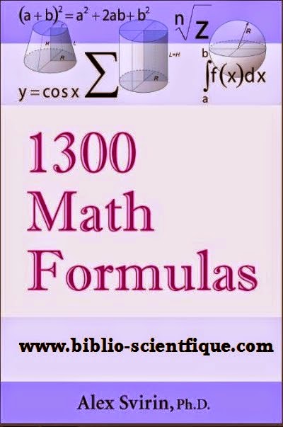 Télécharger gratuitement le livre : 1300 math formulas Télécharger gratuitement le livre : 1300 math formulas