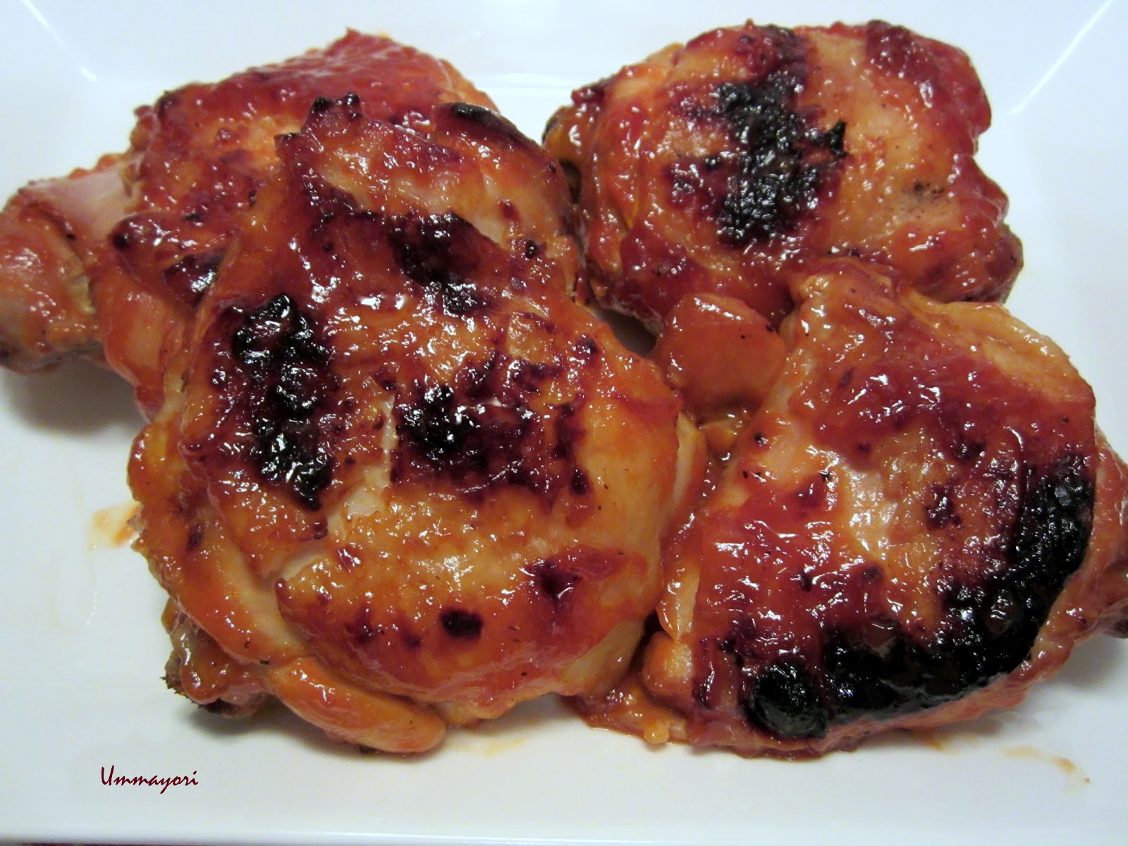 Orange glazed Chicken Thighs