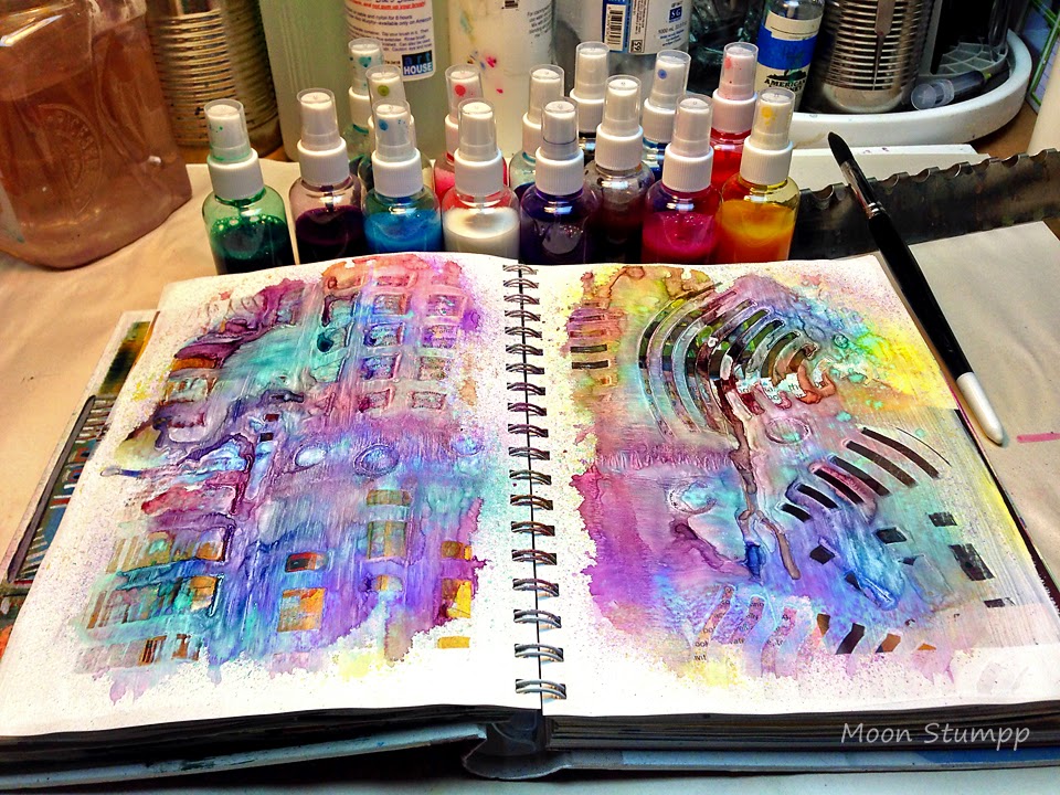 How to make Acrylic Ink Spray...great for mixed media work Moon Stumpp