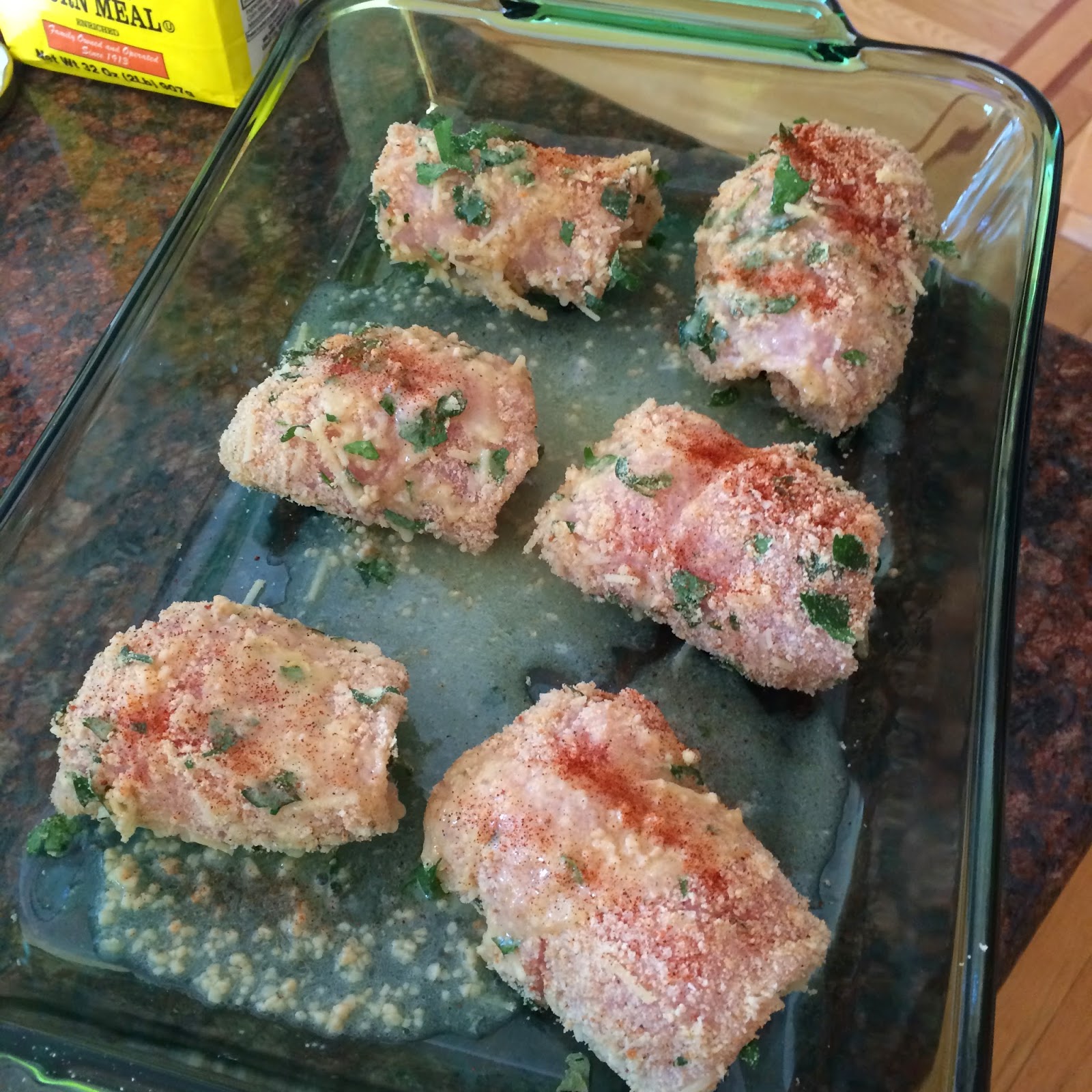 Blue Giraffes and Concrete Jungles Breaded Lemon Chicken RollUps