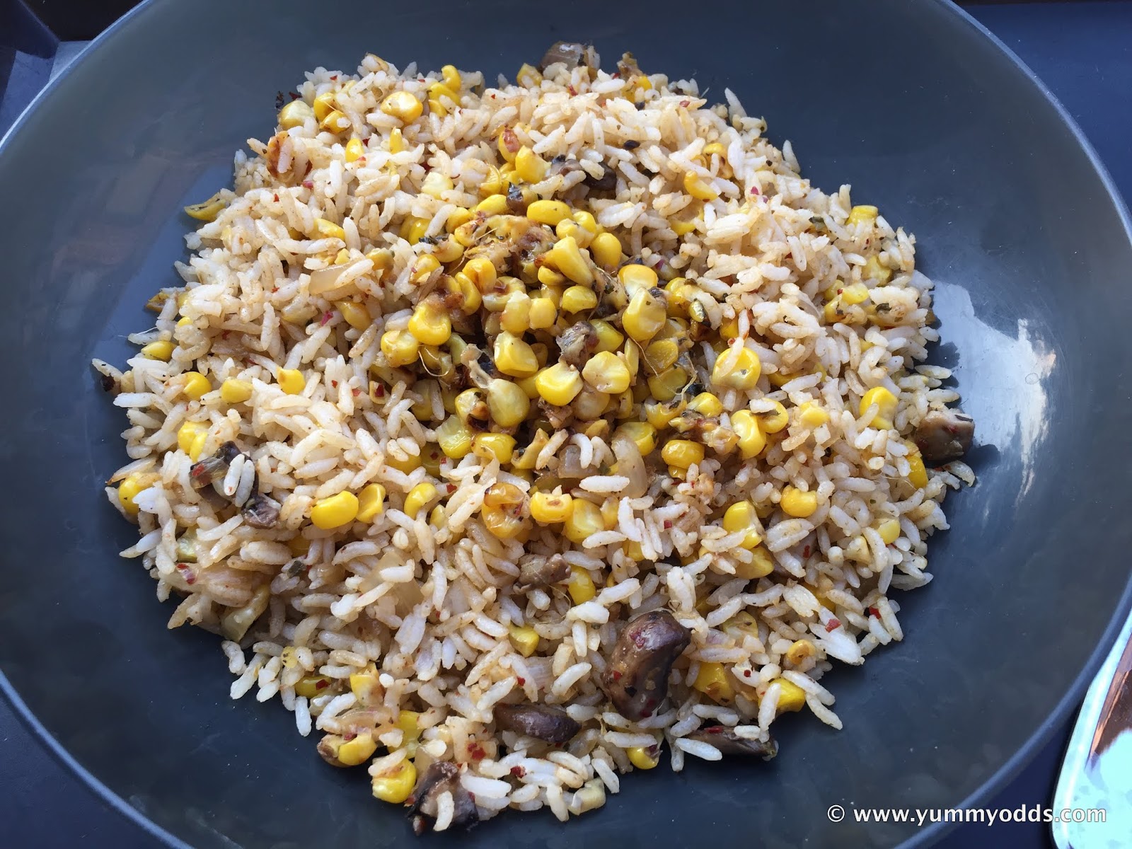 Yum! Yum! Yum! Spicy Mushroom and Sweet Corn Rice Lunch Box Recipes