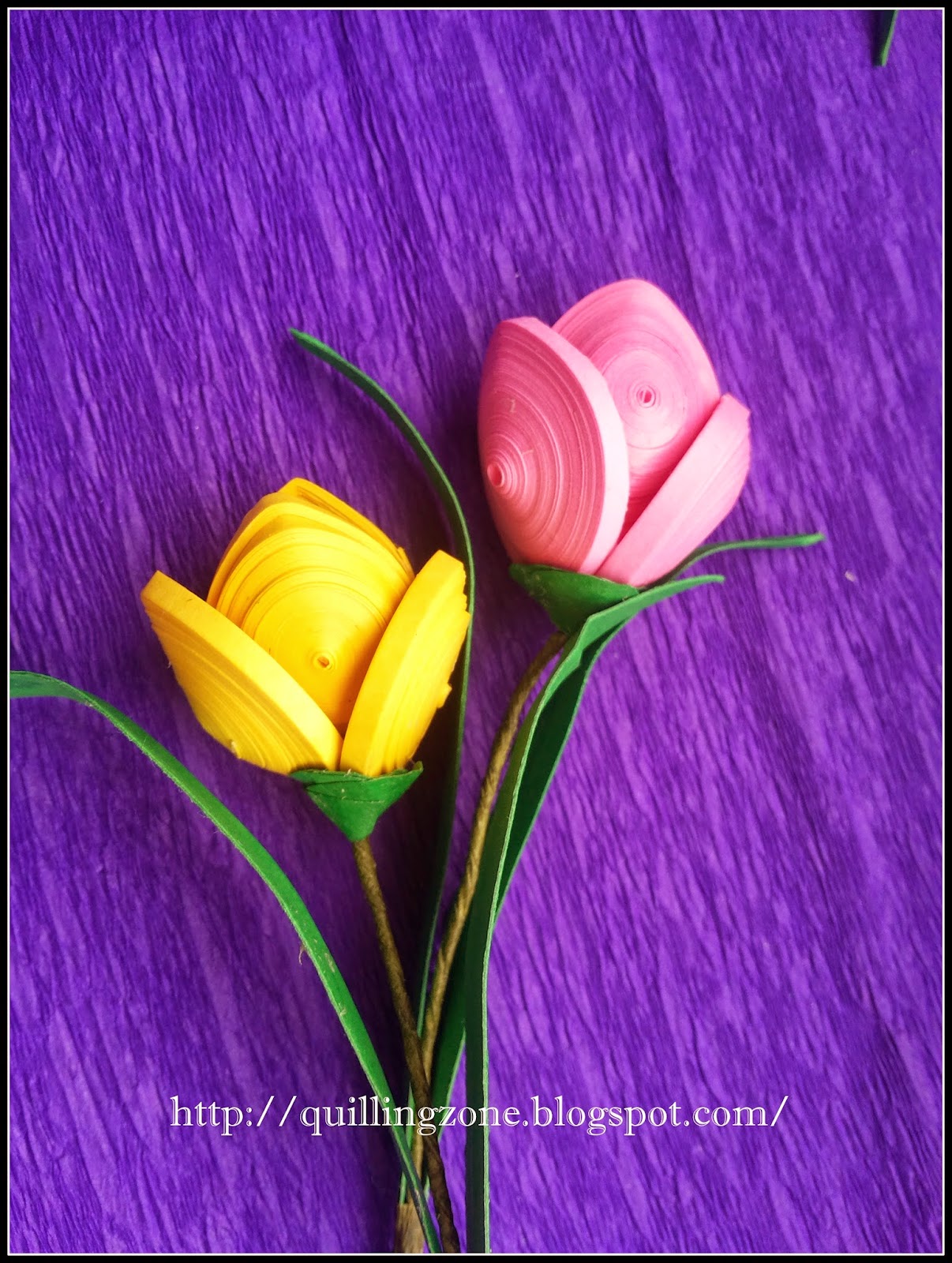 My Quilling Zone Paper quilled tulips