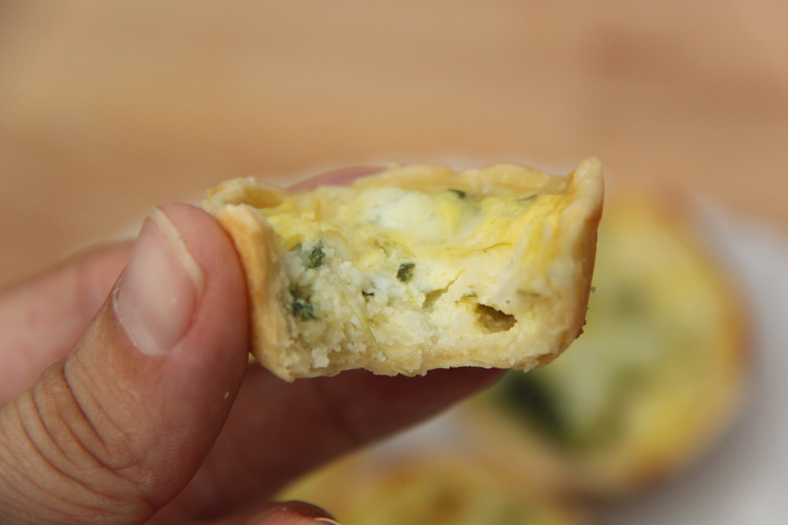 Spinach and Cheese Quiche Smashed Peas & Carrots