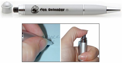 Give the Mace Ball Point Pepper Pen Defender as a Valentine's Day gift, it can be sprayed against criminals, is refillable and it also writes! Mace Ball Point Pepper Pen Defender is the perfect Valentine's Day gift for office workers and college students AND it's refillable!