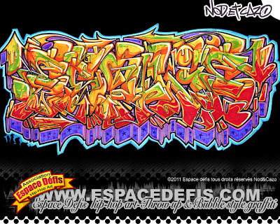 5 Tag Graffiti Throw up, Bubble, Flop