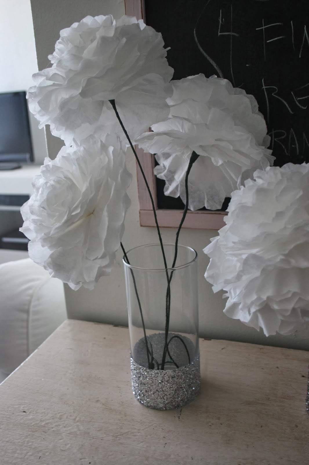 Just A Darling Life diy. coffee filter peonies