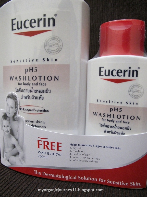 My Organic Journey Review Eucerin pH5 Washlotion Sensitive Skin