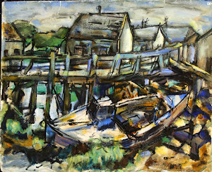 Untitled gouache on paper by Provincetown painter LaForce Bailey, 1893 - 1962