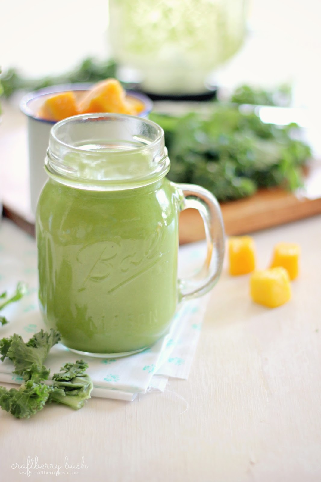 Kale mango smoothie Craftberry Bush
