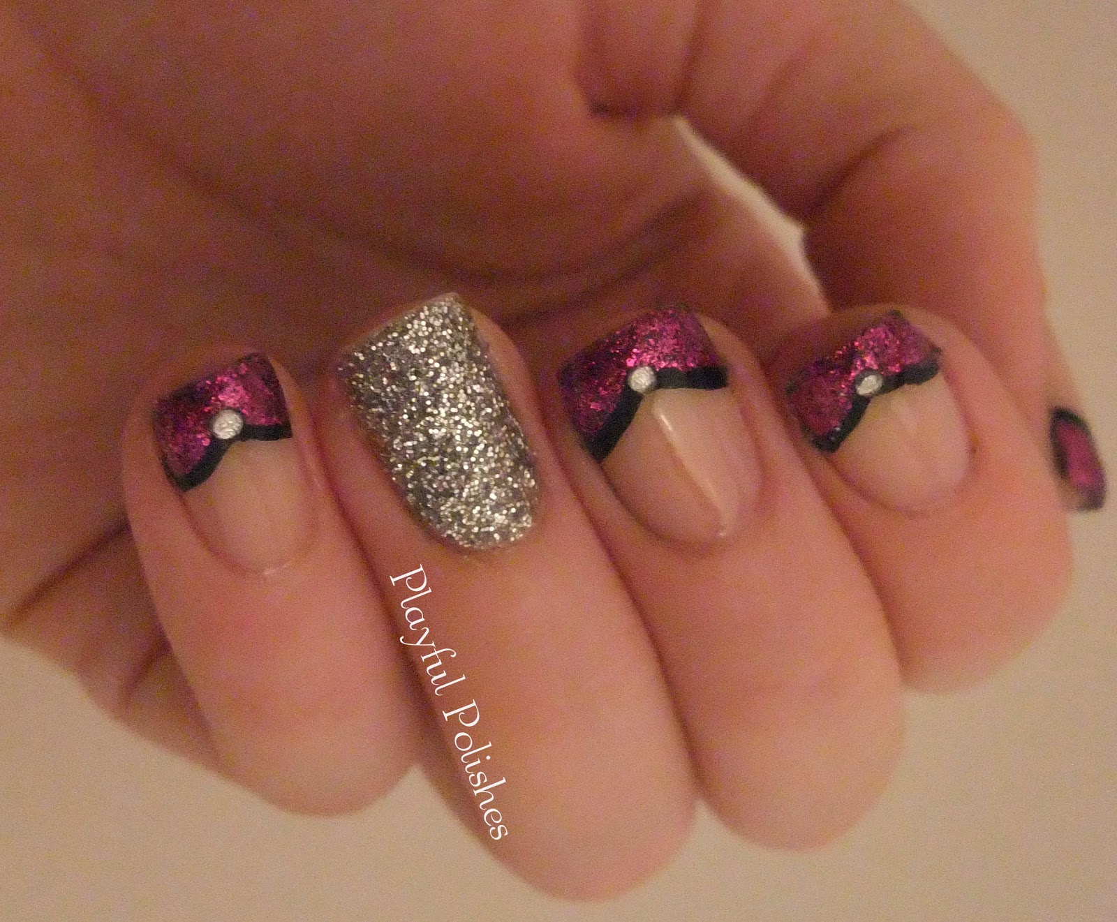 gel nail design for january