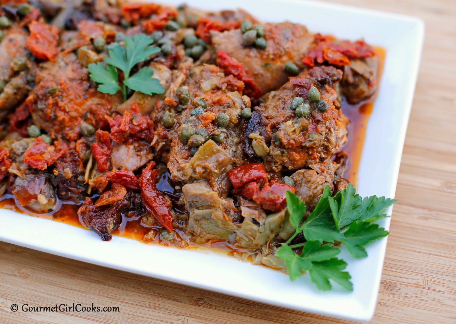 Gourmet Girl Cooks Easy Slow Cooker Mediterranean Chicken Low Carb