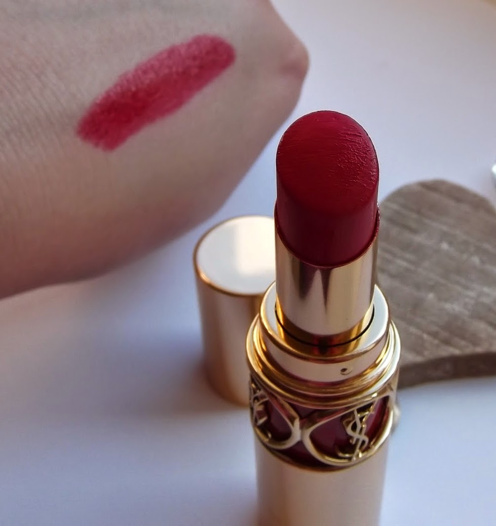 YSL Rouge Volupte Silky Lipstick in shade #17 'Rouge Muse' - Red Muse 
