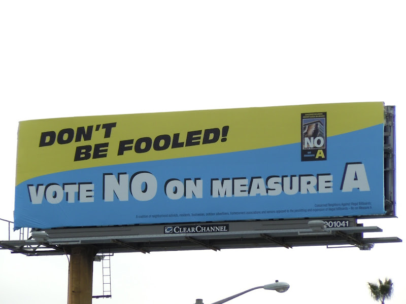 West Hollywood's No on Measure A billboard