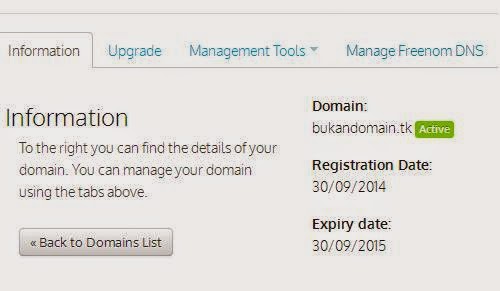 Setting Domain TK Setting Domain TK