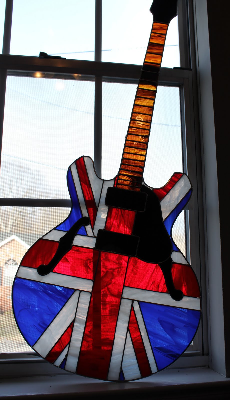 Hear the Raven's Call Stained Glass Guitar Project
