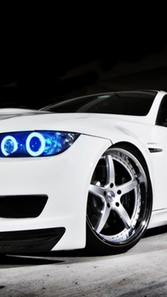 BMW M3 White Blue Headlights  Android Best Wallpaper