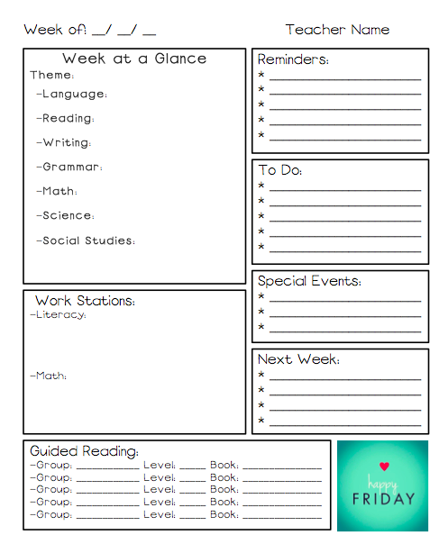 A Lecturers Application: Jack: 7 days At A Glimpse graphic relating to Week at a Glance Template named A Instructors Method: Jack: 7 days At A Search