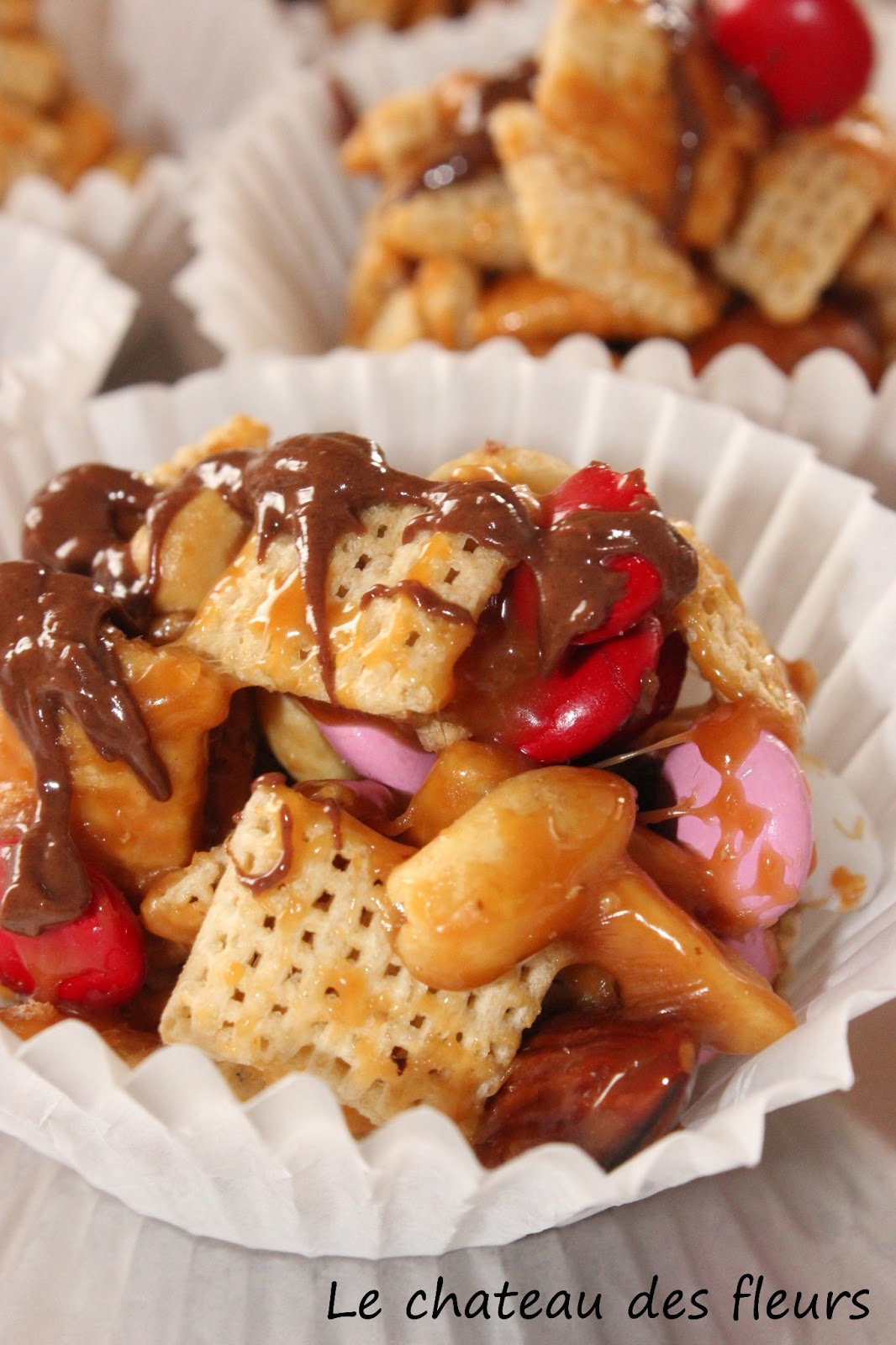 "Isabelle Thornton" Le Chateau des Fleurs Trail mix Chex treat recipe