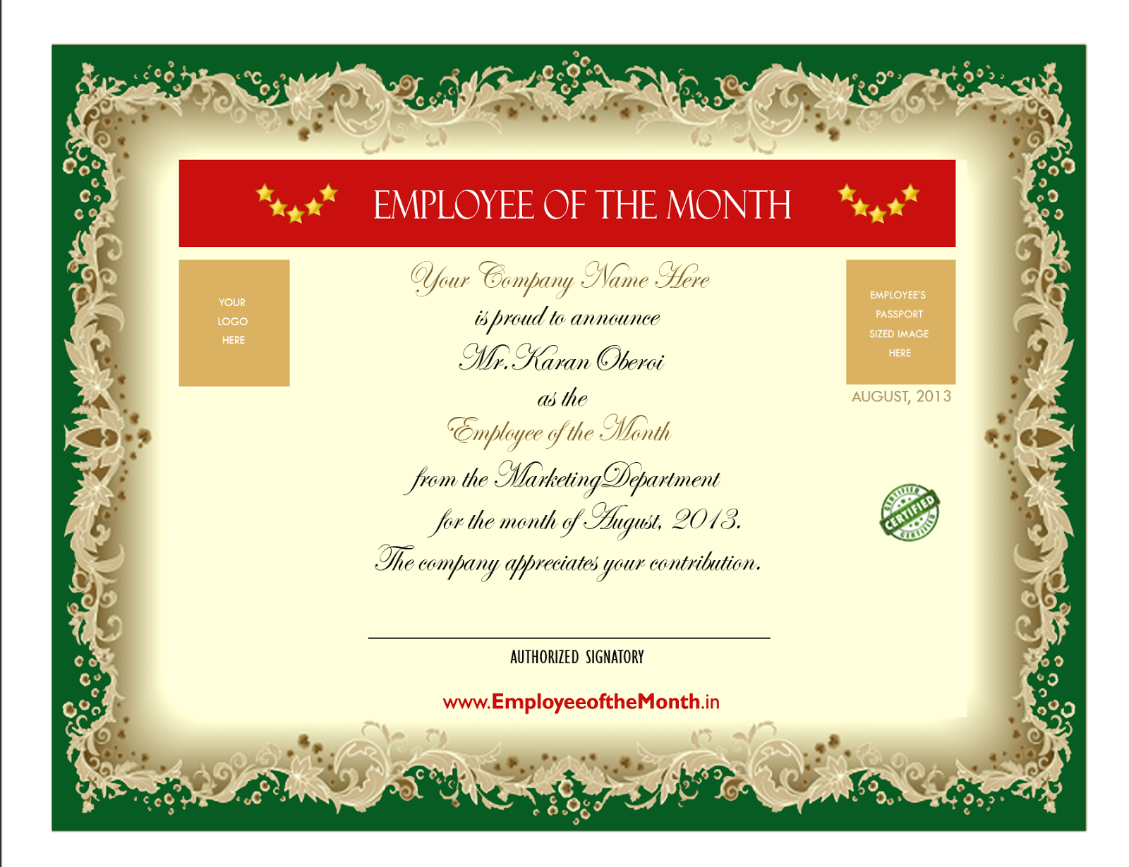 employee of the month border