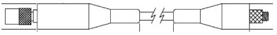 Cable extensión con protectores de silicona para sonda de desplazamiento de medida de vibración